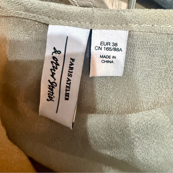 Paris Atelier - by & Other Stories Ethereal Beige Floral Lace Blouse with Sequin - Picture 9 of 10